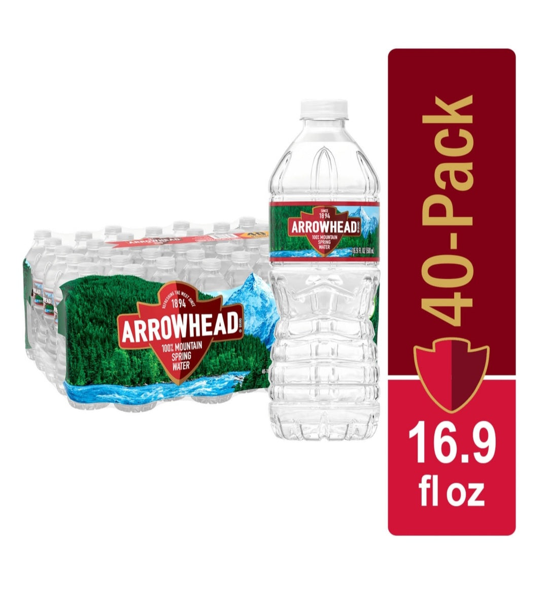 Arrowhead 100% Mountain Spring Water (Half Pallet) 24 Cases